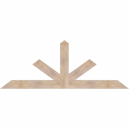 Ekena Millwork Saratoga Smooth Timber Gable Bracket, Douglas Fir, 84"W x 31"H x 3 1/2"D x 5 1/2"F, 9/12 Pitch GBW084X31X0406SAR00SDF